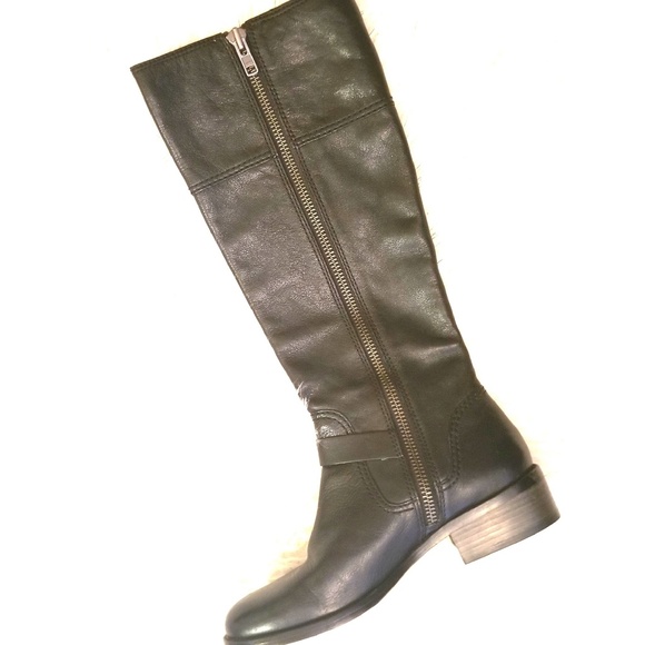 Coach Jacinda Black Leather Boots Size 8.5 - Picture 2 of 8